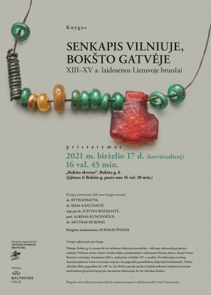 Knygos Senkapis Vilniuje, Bokšto gatvėje XIII–XV a. laidosenos Lietuvoje bruožai pristatymas