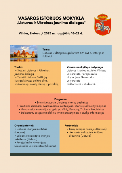 Prasidėjo vasaros istorijos mokykla “Lietuvos ir Ukrainos jaunimo dialogas”