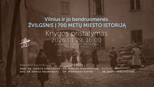 Kvietimas į knygos „Vilnius ir jo bendruomenės. Žvilgsnis į 700 metų miesto istoriją“ pristatymą