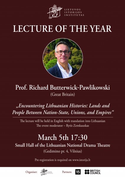 Lecture of the Year: a look at the history of Lithuania by Prof. R. Butterwick-Pawlikowski