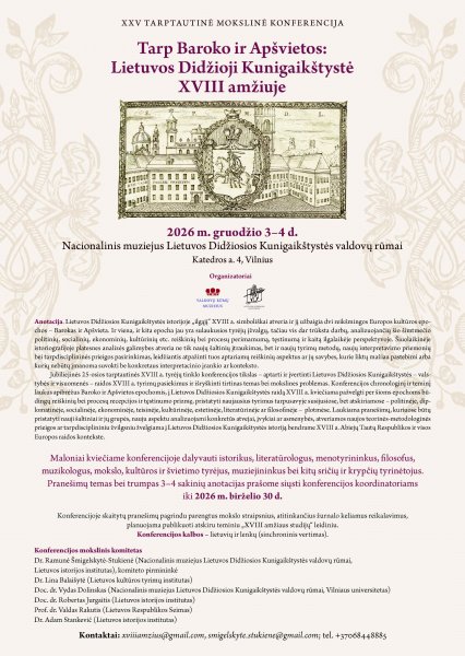 Kvietimas teikti paraiškas tarptautinei mokslinei konferencijai 