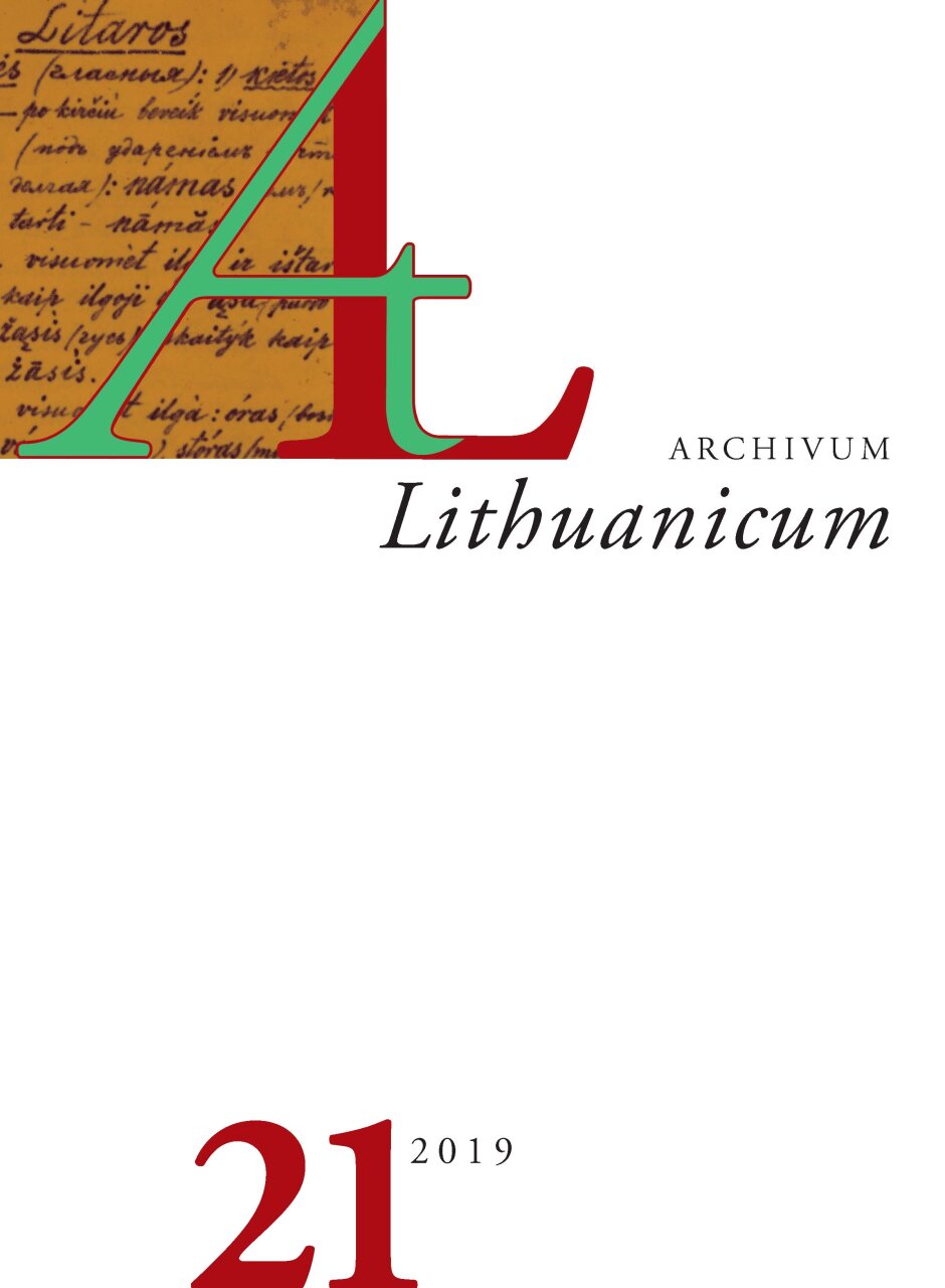 Archivum Lithuanicum 21
