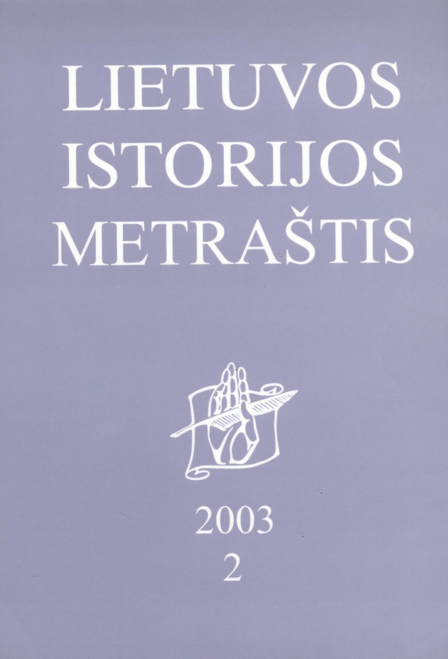 Lietuvos istorijos metraštis 2003 metai 2 