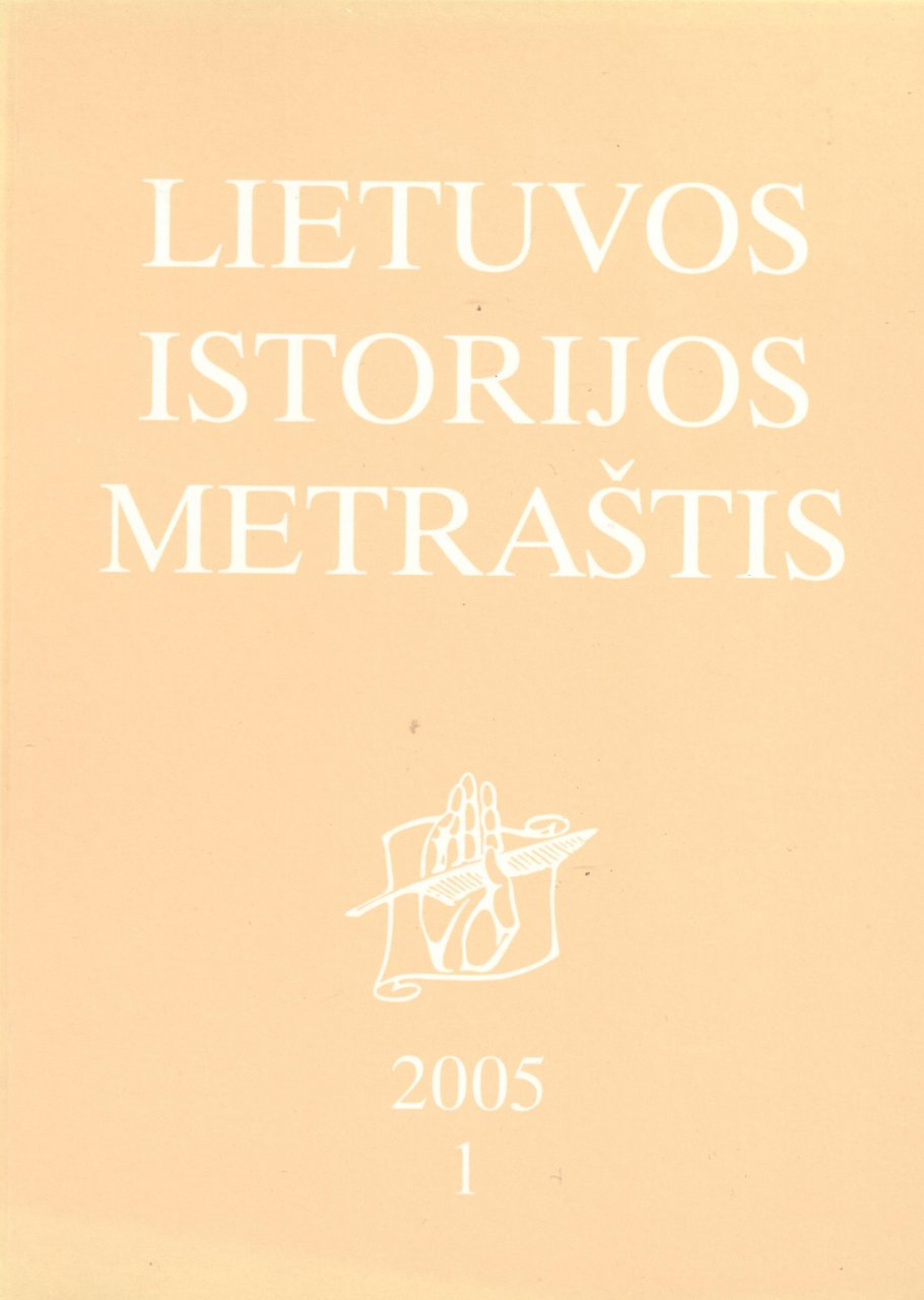 Lietuvos istorijos metraštis 2005 metai 1 