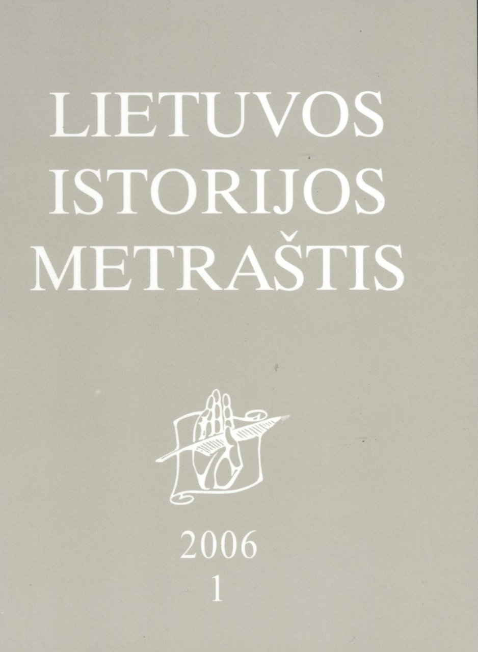 Lietuvos istorijos metraštis 2006 metai 1 